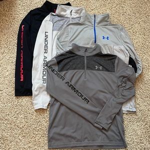 4 Under Armour 3/4 Zip Pullovers